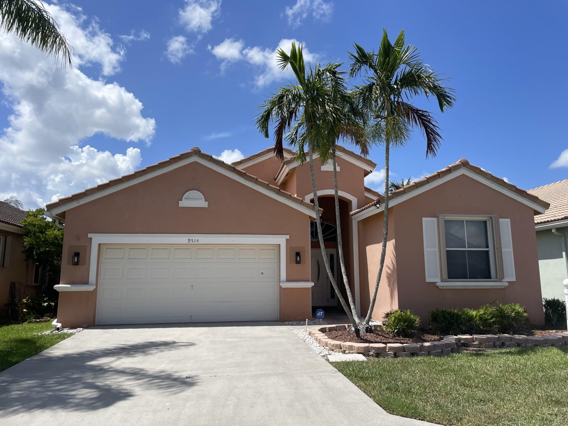 Beautiful waterfront 3 bedroom, 2 bath single story home in Verona Lakes of Boynton Beach Ready for move in- this home boasts open vaulted ceilings, a beautiful new kitchen with dark cabinets, stainless appliances, granite countertops Your view from the living, kitchen and master is a waterfront oasis!!! The community is manned gated and is serviced by all A rated schools.Rent Spree link - https://apply.link/iIICJmY