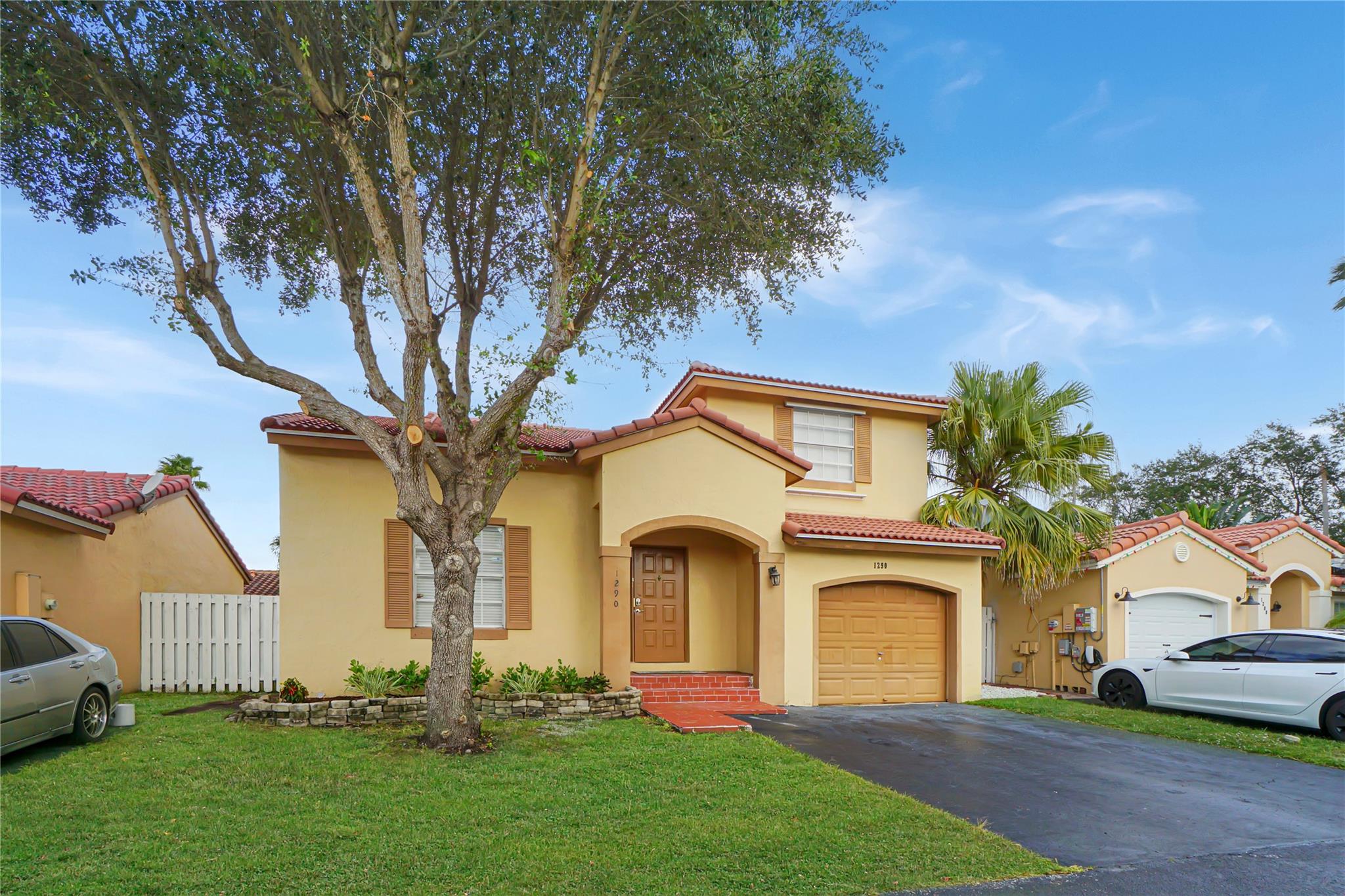 Sunrise: Did someone say dream home? Look no further! This Beautiful 2-Story, 3B/2.5B is located in a family-friendly neighborhood; Sunset Bay. Close to A++ rated schools. Enjoy your Open Kitchen layout, including a Kitchen Island, & S/S Appliances w/ tile backsplash. Home has Laminate & Tile Flooring throughout. Enjoy your newer Barrel Roof & newer A/C. Home comes w/ Hurricane Panels for protection. New fencing in the backyard. New grass for the front & backyard. Great space for Pets! HOA covers Front Yard Maintenance and Community Pool. Credit Score of 679 is required. Great location-easy access to major highways; I-575,75, Turnpike, Schools, Sawgrass Mall, Parks, Restaurants, Parks, & much more. The garage has been converted into an additional, possible 4th bedroom. *679 CREDIT SCORE*