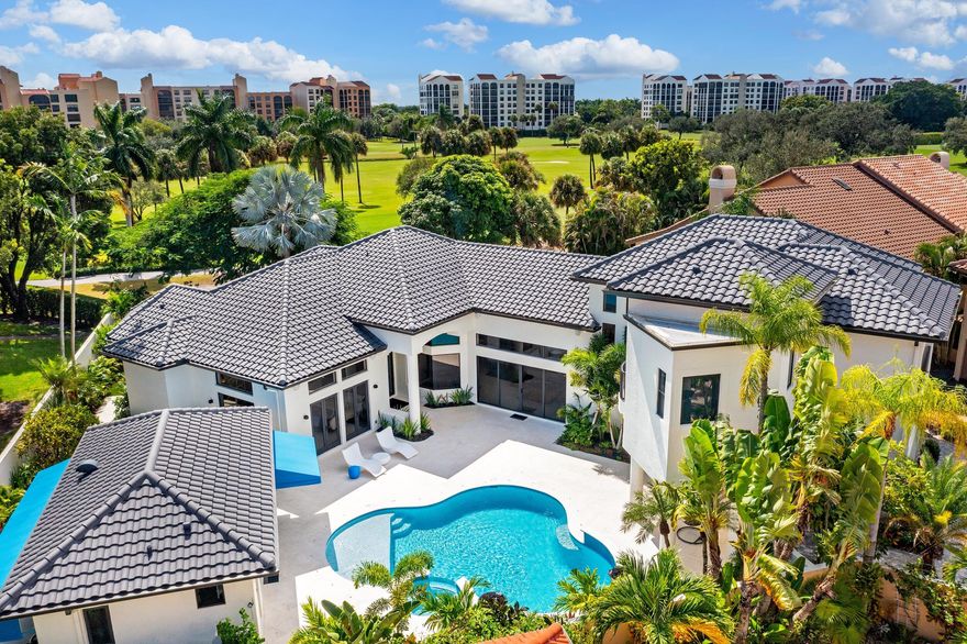 Spectacular one of a kind custom courtyard estate.
Unique large Corner lot with double entry, golf course views, and a resort style tropical pool with fire bowls & spa.
Soaring 14ft ceilings throughout with natural light from every direction.
Top of the line European finishes, Italian kitchen & Miele appliances.
5 en-suite bedrooms, 5,000 sq ft of living area & private guest house.
Full Smart home technology, 40 built in speakers, impact windows & doors, fire pit seating area, gym, fully equipped summer kitchen.

House completed 2022, Everything is brand new including roof.
Professionally Designed & shows like a model house. Sold fully furnished.

Excellent location with A+ schools, shops, restaurants, & walking distance to places of worship  
Boca Point is a non mandatory club Additional Features:

- Full home water filtration system
- Swat Mosquitoes outdoor system
- 4 Roof Solar fans
- Underground rain drainage system
- Wi-Fi signal boosters throughout
- Full smart home technology entire residence controlled remotely / via smartphone
