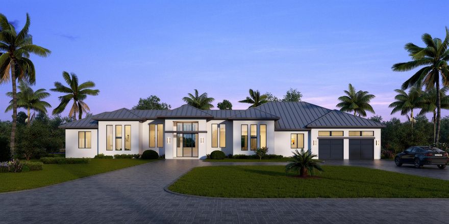 This stunning new estate, located on a double lot in the highly sought-after Blue Cypress neighborhood of Palm Beach Polo Club, offers contemporary luxury at its finest. The home features 4 bedrooms, 5.5 baths, a 2-car garage, and a striking pool and spa. Designed by Soco Interiors, the residence blends serene woods and neutral tones with bold accents for a sophisticated yet inviting atmosphere. The courtyard-style layout ensures privacy, especially for the lavish primary suite in the west wing, complete with dual walk-in closets, a sitting area, and a private patio. Adjacent is a spacious study, which can serve as a fifth bedroom, along with a full cabana bath.