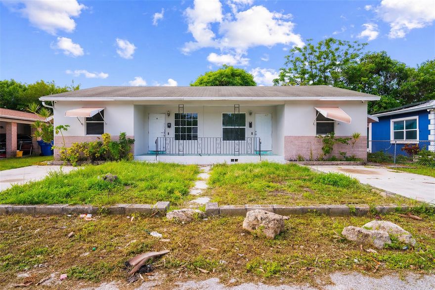 Unlock the potential at 131 W 35th St! This duplex features two 2-bedroom, 1-bath units—one beautifully renovated and move-in ready, while the other is a blank slate down to the studs, giving you the opportunity to design it exactly how you want. With separate electric meters and located in a growing area surrounded by major development, this property is a true value-add opportunity. Just minutes from the beach, vibrant downtown West Palm Beach, and major highways. Whether you're an investor looking to maximize returns or a savvy buyer ready to house hack, this is your chance—use an FHA 203(k) loan to bring your vision to life!