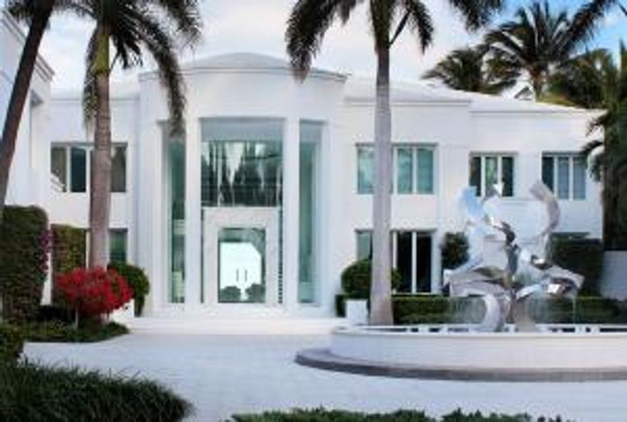 This direct ocean contemporary truly has everything to offer.  Located in the Delray Estate Section, this elegant custom built home has white Thassos marble floors, dramatic 25 foot ceiling heights and floor to ceiling glass walls, all designed to maximize the magnificent views of the Atlantic Ocean, elegant pool, spa and impeccably groomed back yard.  Only steps away from white sandy beaches, and a few short minutes walk from downtown Delray Beach, this estate's features include a downstairs master suite with his and her walk in wardrobes, marble bath, spa tub, steam shower, and flat screen tv concealed behind remote mirror.  The 6 bedrooms DO NOT include a separate office, nursery, gym and live-in 1 bedroom, 1 bathroom maid quarters complete with full kitchen.