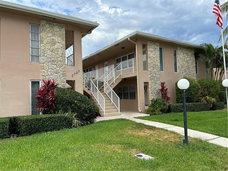 This 1st floor condo is a must see in beautiful Lighthouse Point. Are you looking for a quiet well maintained building and an apt where you can park right in front of your door? Unit is super clean and it has central AC & a ceiling fan in the bedroom& living room. Flat screen TV in the living room stays. Water, trash & sewer utilities are included. It also has a brand new washer & dryer in the apt. NO community laundry! Open kitchen area has granite counter tops, microwave & dishwasher. Tenant needs to add internet and electric. Apt is located way east of Federal Hwy so there's no loud traffic to disturb your enjoyment. Just bring your toothbrush and enjoy the quiet. Owner may consider a small dog but sorry NO cats.