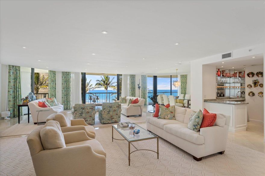 Sensational 3 bedroom/4.5 baths offering on a high floor with breathtaking wide ocean views in prestigious 2770 is attractively priced to sell.  The East-West through condo has 4300 sf spacious floor plan including a new gourmet kitchen with top appliances, a den, bar, and well scaled rooms all accessing large outdoor terraces, deep custom closets, marble floors, impact doors, and a private elevator and pool area cabana. Move right​​‌​​​​‌​‌​​​‌‌​​​‌‌‌​​‌​​‌‌​​​​ in!