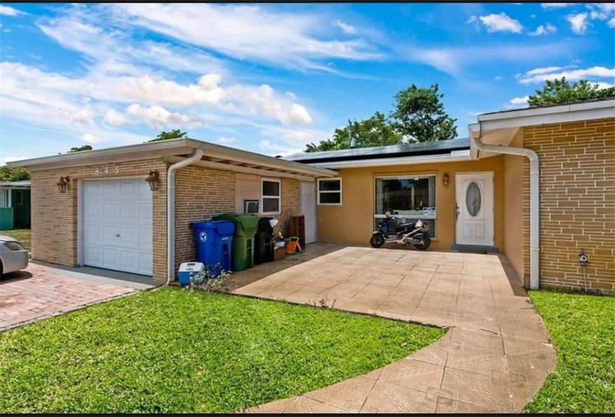 STOP SEARCHING because this Melrose Park home has it all! AMAZING LOCATION just 3 min to I-95, 5 min to Las Olas, 10 min airport, Beaches and shopping.PROPERTY - 1740 Sq. ft.- YES!! 3/2 Split Floor Plan YES!! LARGE Bedrooms - YES!! Impact Windows YES!! SOLID Roof- YES!!  HUGE Pool- YES!! SOLAR Panel - YES!! 1/1 Efficiency Suite - YES.  HUGE Backyard - YES!!!!  AMAZING Location - YES!! PRICED 2 SELL - YES!!  Seller says electric bill runs on average $55 per month. The 1/1 estimted rent $800 - $1000.