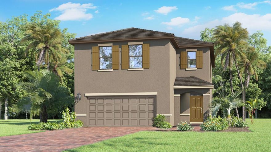 Beautiful and highly functional 4/2.5/2 offering a large foyer, split living, open kitchen to a spacious living and dining area. Master suite offers a walk-in shower, large linen closet and very large walk- in closet. The home has tile throughout the living space, Granite in the Kitchen, White Cabinets, All Kitchen appliances, Garage door opener, 2'' wood faux cordless blinds on the windows, Cabinet Crown molding in the kitchen, covered lanai per plan and smart home system including Deako Lighting and 5 smart switches. Morningside Community offers great amenities to include a resort style pool, workout room, club house, tennis, basketball and a kids playground. Sidewalks for the ease of walking Fido and greeting your neighbors. Gated security.