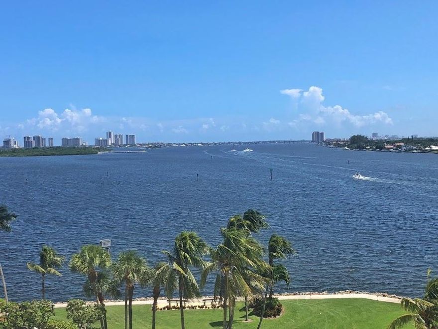Beautiful 2BR / 2BA unit features a timeless, cool coastal style that enhances the stunning water views from every room. This unit offers highly sought-after southern and eastern exposures. Inside, the kitchen features stainless steel appliances and quartz countertops. Floor-to-ceiling sliders flood the living space with natural light from a spacious, private balcony. Set along the Intracoastal Waterway, Cove Tower East is an exclusive 55+ building within the coveted Old Port Cove community. Residents enjoy scenic waterfront walking paths and beautifully landscaped grounds, as well as access to Belle's Restaurant and Bar, located at the Old Port Cove Marina. Conveniently located near North Palm Beach Country Club, PBI Airport, and world-class shopping and dining.