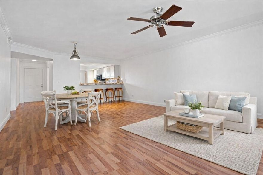 Beautifully updated and move in ready 2 bed/2 bath 2nd floor unit features BRAND NEW SS appliances, NEW A/C, NEW carpet & freshly painted. HOA has replaced the roof, balcony & repainted the exterior This unit offers an open and airy floor plan with lots of natural light and private newly screened porch. The kitchen features all new appliances & upgraded white cabinets. The spacious primary suite offers a large walk-in closet, window seat and en-suite bathroom. Both bedrooms feature brand NEW carpet & NEW blinds. In unit Washer & Dryer (2022), additional storage and assigned covered carport parking. Up to 2 pets (25 lbs) allowed. All ages allowed. No rental for the first 2 years. All ages welcome with 2 community pools. Minutes from historic downtown Stuart, with shops & restaurants