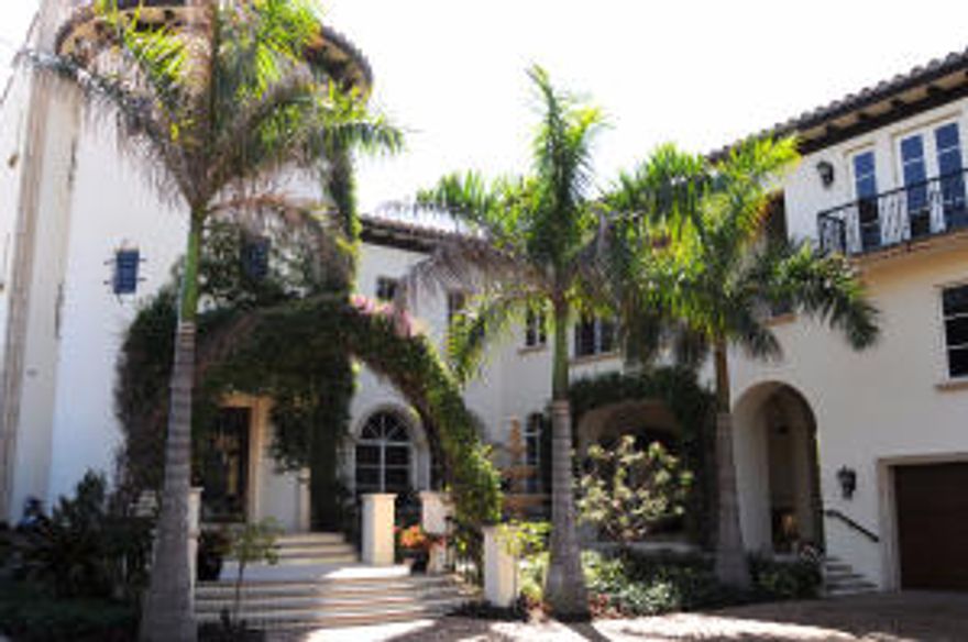 Gorgeous Mediterranean inspired estate home directly across from Delray's beautiful beach.  This elegant home offers old world style with contemporary luxuries.  Featuring 7 bedrooms, 7 full baths, 2 half baths, covered loggias, pool and gardens - all with ocean views.  Conveniently located just minutes from downtown Delray Beach.