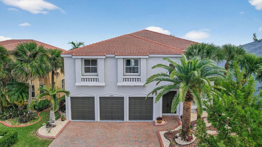 This executive lakefront residence at Lido Isles offers access to a resort-style clubhouse with cabanas, playground, and gym overlooking the lake. The home features a 3-car garage, formal living and dining rooms with soaring ceilings, and expansive windows providing natural light. The spacious kitchen has 2 islands, a wide breakfast area and opens to the family room with landscaped lake views and patio. The first floor offers a large room ideal for an office or guest room, flex room, laundry room with w/c, and a full cabana bathroom with exterior access. Upstairs features a loft, primary bedroom with dual baths, private office/nursery, a covered balcony with 180° unobstructed lake views, plus a suite and 2 additional bedrooms. Conveniently located near Memorial Hospital and shopping. Freshly painted, new Berber carpet in stairs, new waterproof vinyl flooring upstairs. Accordion shutters throughout the home, new A/C, new water heater, new dryer. Central vacuum cleaning system.