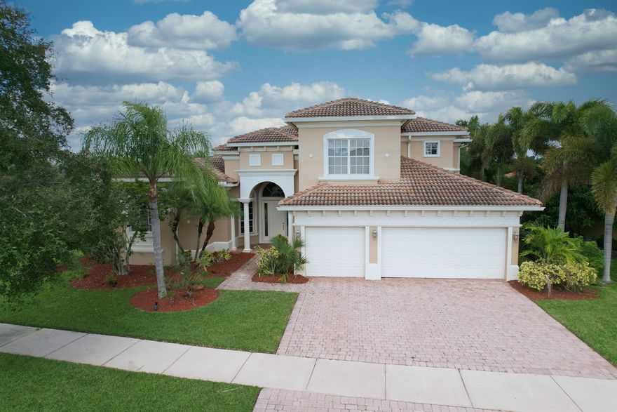 Plenty of room to roam! If you are looking for a beautiful spacious pool home with lots of bedrooms, and lots of bathrooms, we have found the perfect place for you, within an upscale gated community at Tradition.  New paint throughout the interior and recent paint on the exterior.  New flooring.  The primary bedroom suite on the ground floor has spacious his and her walk in closets.  Two more bedrooms, and two more baths are also on the ground floor.  The upstairs contains two bedrooms, and two more baths (one a mini suite).  Also included is an office/den.  The large patio area adjoining the pool is also plumbed for an outdoor kitchen.  Lots of Storage!Seller will entertain negotiation in which the prospective buyer may enter into a lease, for the subject property, for a 1