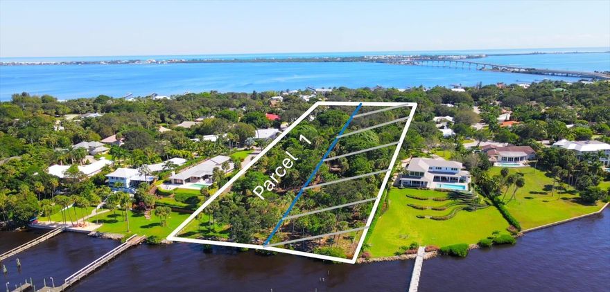 A rare chance to own one of the last expansive waterfront lots on coveted Sewall's Point. Perched approximately 30 feet above sea level, this premier homesite offers endless possibilities for a true custom estate--envision a guest house, tennis courts, a private par-3 golf hole, or a collector's dream garage. With deep-water access just minutes from the ocean, the property can accommodate up to ~100 foot yacht. Located just ~2.5 miles from Whitham Field Airport, within close reach of top-tier golf courses and the pristine shores of Bathtub Beach, this is a once-in-a-lifetime opportunity to build a legacy property in a sought-after coastal enclave.