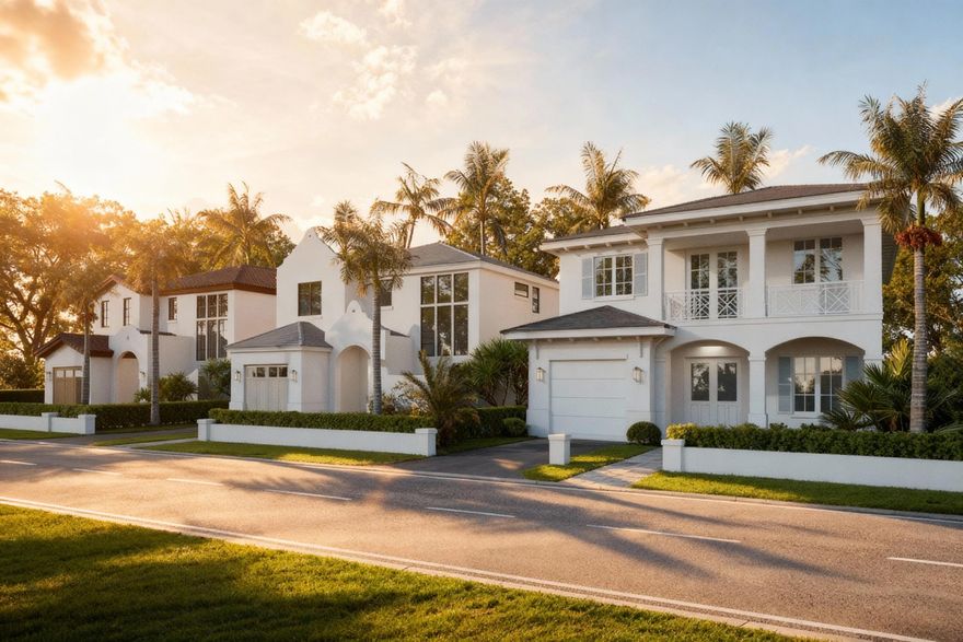 This is the last available residence within the Pineapple Park Estates - Sunset Collection, a limited three-home development with two already sold. Currently under construction (~70% complete), this modern Mediterranean residence offers 3 en-suite bedrooms and 4 full bathrooms across 3,150 SF under A/C (4,163 total) on a 6,250 SF lot. Built with full two-story CBS construction, the home features wood flooring throughout, a tile roof, and bespoke cabinetry designed in New York and crafted in Italy. Outdoor living includes a 30' x 15' resort-style pool, covered lanai with summer kitchen, fully fenced yard, and a second-floor balcony. No HOA. Ideally located just steps from Howard Park and minutes to Downtown West Palm Beach, the beach, and Palm Beach International Airport.