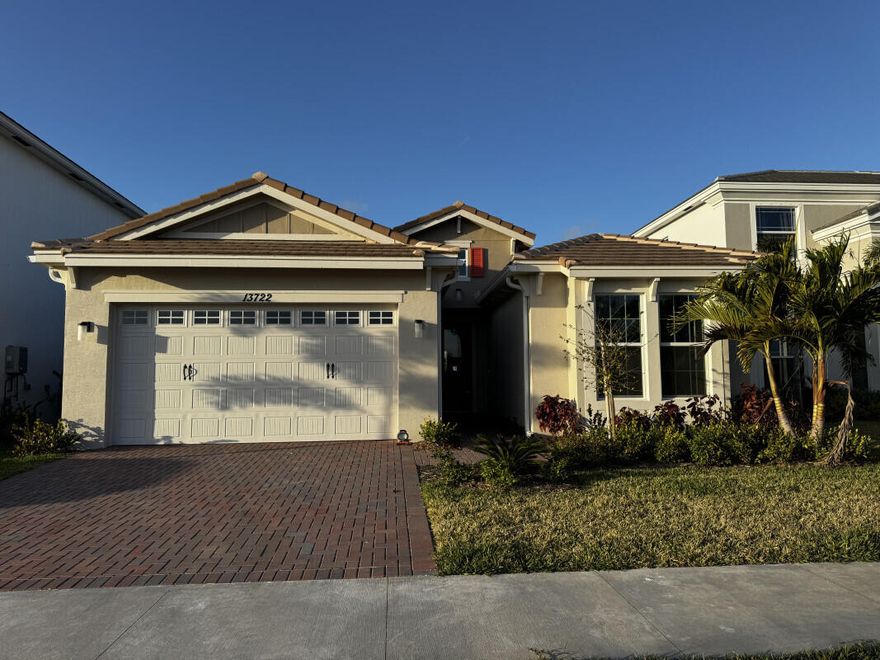 Welcome to this stunning, move-in-ready single-story Aster I model in the highly desirable Pines of Westlake Phase 2 community! This beautifully designed home offers 2 bedrooms + a spacious den, 2 full bathrooms, and an open, airy layout filled with natural light and modern upgrades throughout.
Step into the heart of the home -- a show-stopping kitchen featuring double-stacked cabinetry, an oversized farmhouse sink, stainless steel appliances, and an expansive island perfect for entertaining. The home is finished with porcelain tile flooring that looks like natural wood, giving you the warmth of hardwood with the durability and ease of tile -- ideal for Florida living. The private primary suite is a true retreat with a spa-inspired bathroom featuring a double vanity, upgraded fixtures, and a gorgeous glass-enclosed shower with pebble flooring. The secondary bedroom and full guest bath provide comfort and privacy for family or visitors.
A standout feature is the oversized laundry room -- complete with a utility sink, upgraded washer and dryer, and extra space for storage and convenience. Enjoy relaxing in the bright living area with tray ceilings, and step outside to your backyard space ready for your dream outdoor setup.
Located in the fast-growing city of Westlake, residents enjoy resort-style amenities, parks, trails, and convenient access to shopping, dining, and major highways.
This home shows like a model and is an absolute must-see!