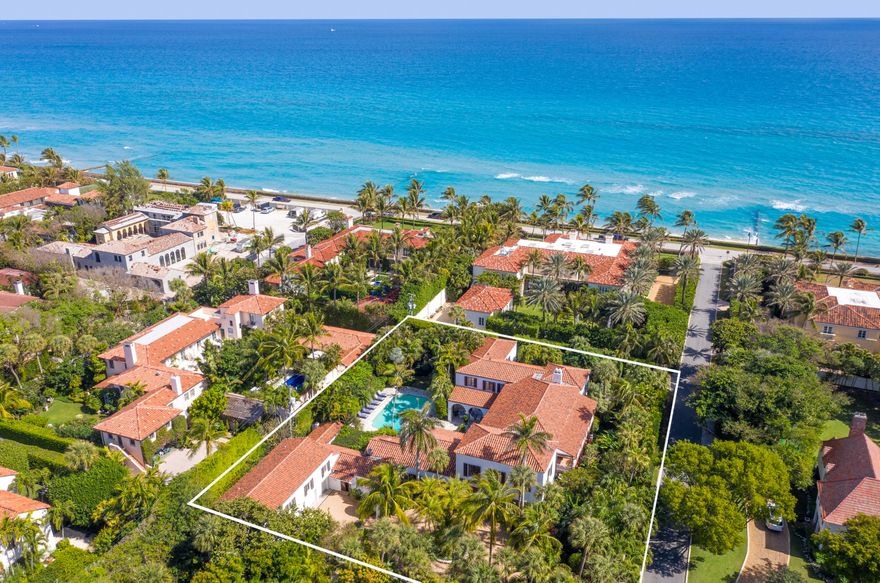 Extraordinary opportunity! This historic home in the Estate Section is ideally located in the ocean block and on one of the coveted ''El'' streets, just south of Worth Avenue. This stunning estate was built in 1928, designed by Howard Major and is considered one of the only Cuban Colonials on the island. 
This stunning 5 bedroom / 7.4 bath home was built around a beautiful courtyard. Also included is a 2 bedroom / 2 bath guest apartment over a large 3 car garage. Many of the homes original features remain beautifully maintained, including tiles brought over from a Cuban church and pecky cypress walls and ceilings. Lush landscaping and many private balconies and patios provide private areas to relax and enjoy this spectacular Palm Beach home.