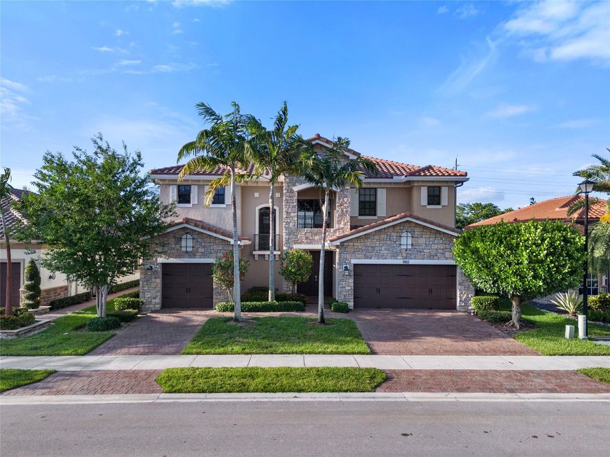 Miralago. 6 Bedrooms Plus Den & Loft. 6 Full Bathrooms & Power Room. 3 Car Garages.  Master Bedrooms & Den/Office + Oversized Laundry Room Downstairs. Upstairs has 5 Bedrooms and a loft. 3 Bedrooms came with Full Bath. Nice-sized backyard has plenty of room for a pool. HOA fee included Landscaping front and back.  24-hour security guard. Resort Styled Club House. Tennis Court, Pickle Ball. Great Schools zoned. A must-see!