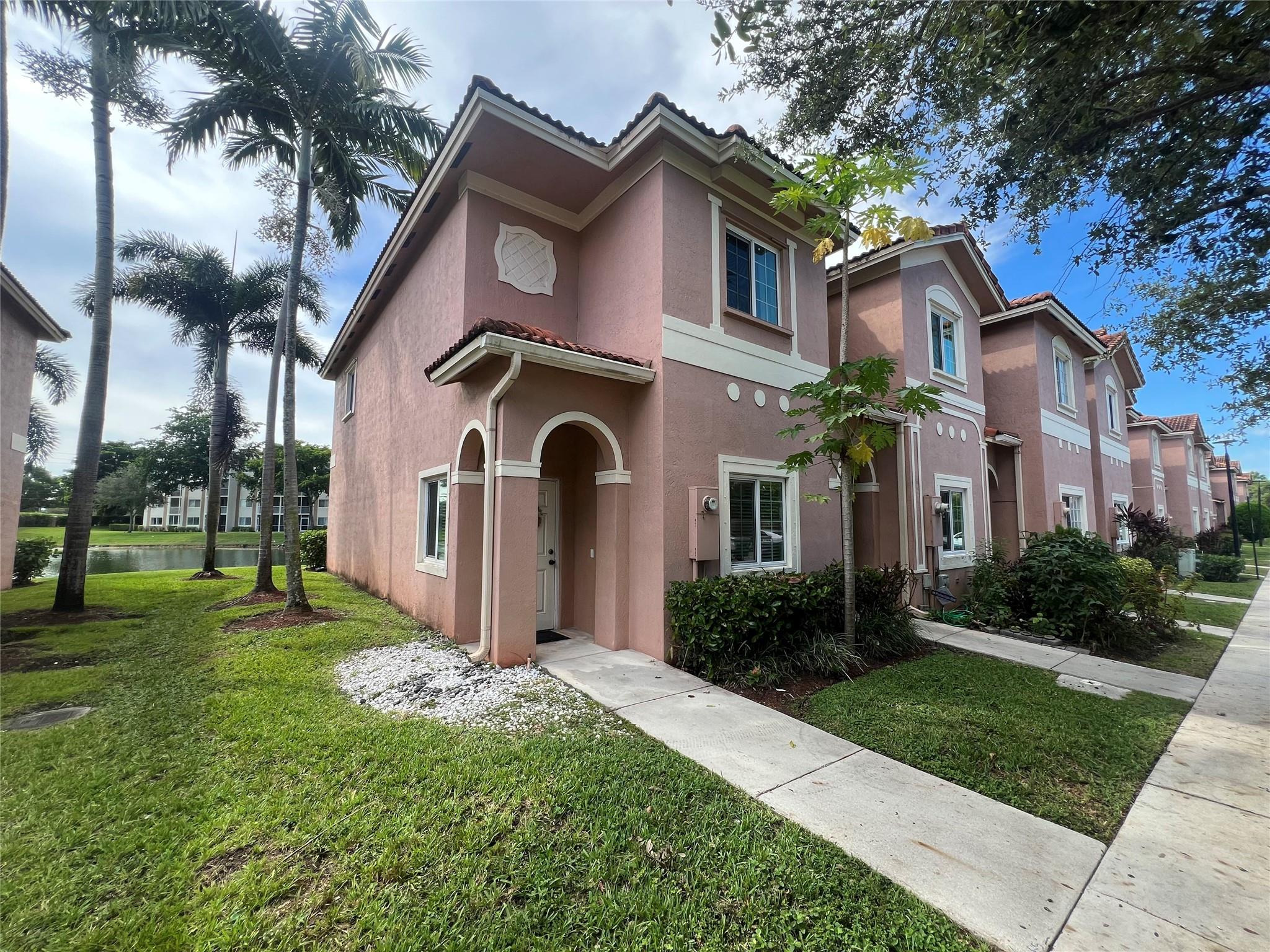 This tastefully upgraded Lakefront Town-home is located on a large corner lot featuring stunning lake views, stylish kitchen, luxurious master bathroom, large porcelain tile floors downstairs, and hardwood floors upstairs. Impact windows that ensures security. it is nestled in a private community across from a sports complex. Enjoy easy access to major highways, with Riverside Elementary and JP Taravella High School just minutes away. Rental approval required. This is lakeside living at its finest!
All content and comments are deemed to be reliable based on information received from seller & management company. Agents & buyers to verify sq footage & other disclosures during Due Diligence period.
