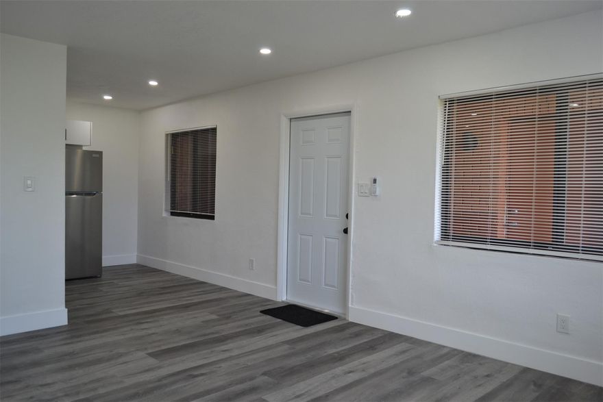 Currently under renovation to include brand new remodeled 2br/1ba apartments.  Units will have new impact windows & new AC systems.  Updated kitchens featuring new white Shaker wood cabinets & gorgeous quartz countertops.  All new stainless-steel appliances including a new large 18cu refrigerator, new 5-burner stove & new microwave.  Separate laundry room with new full-size washer & dryer for convenience & no more trips to the laundromat.  Beautiful waterproof vinyl floors for easy clean up.  New doors, baseboards, blinds & freshly painted.  Rent includes water, trash removal, & pest exterminator services if needed.  Rapid approval with tenant screening showing no eviction history & proof of income. Assigned parking with plenty of guest parking. Housing Choice Voucher & Section 8 accepted.