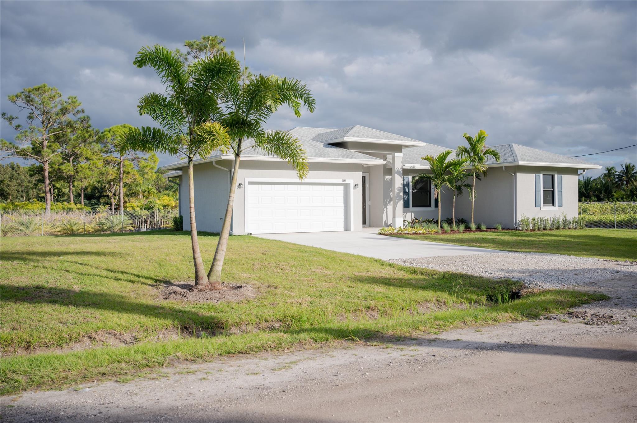 Discover this stunning new construction home located in a secluded equestrian community in Lake Worth, just minutes from Wellington—renowned for its world-class polo and equestrian events. 4/3/2. An open-concept layout that maximizes natural light and space for a bright and airy ambiance. A gourmet kitchen featuring exquisite quartz countertops, ideal for culinary enthusiasts. Elegant ceramic flooring throughout, combining style and durability. Impact windows and doors, offering enhanced security and energy efficiency. The property provides ample outdoor space .43 acre. Room to park your boat or RV—a rare find! Whether you're seeking an annual rental or a seasonal option, this home can accommodate your needs. It is offered unfurnished, but we are happy to furnish it upon request.