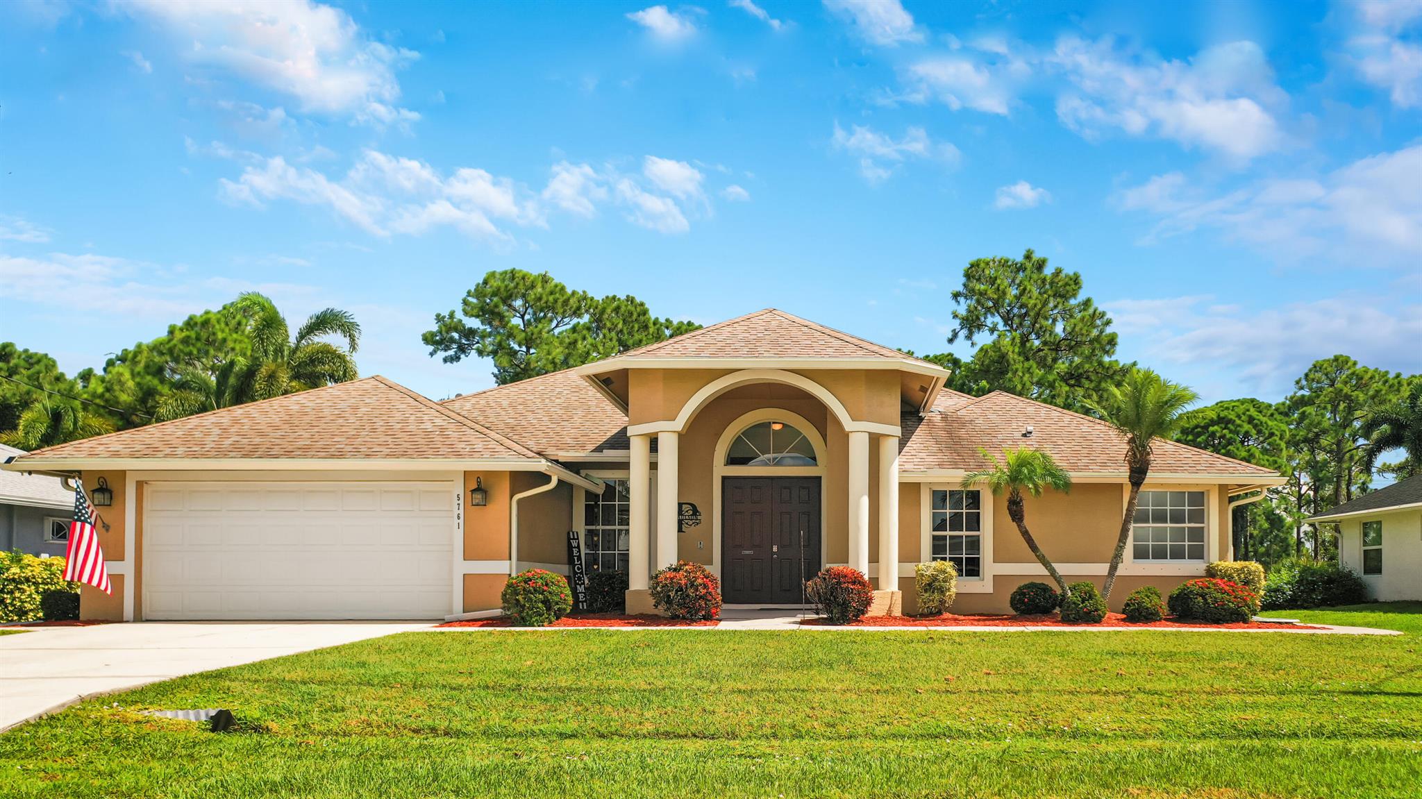 Spacious 6-Bedroom CBS Home with Saltwater Pool in desirable Torino! Discover the perfect blend of space, style, and comfort in this beautifully updated 6-bedroom, 3-bathroom CBS home, ideally located in the non-HOA Torino community just north of St. Lucie West. Offering 2,616 sq ft of living space on a 0.23-acre lot, this home is a rare opportunity in one of the area's most coveted neighborhoods. Step into a renovated interior featuring new luxury vinyl plank flooring, updated bathrooms with modern vanities and hardware, and a renovated kitchen designed for both everyday living and entertaining. Step outside to your private Florida retreat -- a screened-in saltwater pool, covered patio, fenced backyard, raised garden beds, and a convenient storage shed create the ideal space