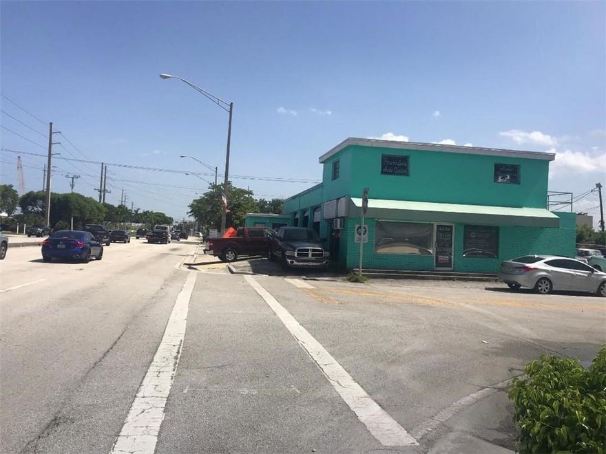 Valuable High Exposure, Rare to find....existing Automotive Repair, corner location on busy Powerline Road, in Oakland Park.  Perfect for Transmission, Engine, Oil Change, Brake repair, all automotive uses in a hard to find " grandfathered in" zoning on busy Powerline Road....also with Paved and Fenced, OUTSIDE STORAGE for 20+ cars !!!  Sale includes property, building, the business (approx 500k a year and increasing), all equipment and valuable state and county licenses, which includes FLORIDA DEALER LICENSE......FLORIDA VEHICLE RETAIL INSTALLMENT SELLER LICENSE.....FLORIDA VEHICLE REPAIR LICENSE.  4 Street Loading doors  10 X 10 foot.  3 facing Powerline, 1 to exit to storage yard in the back.  1 Bedroom apartment, needs work, on 2nd floor.  200 amps of power. Property is 8,213 SF. Sellers are older and ready to retire.  Make us an offer.