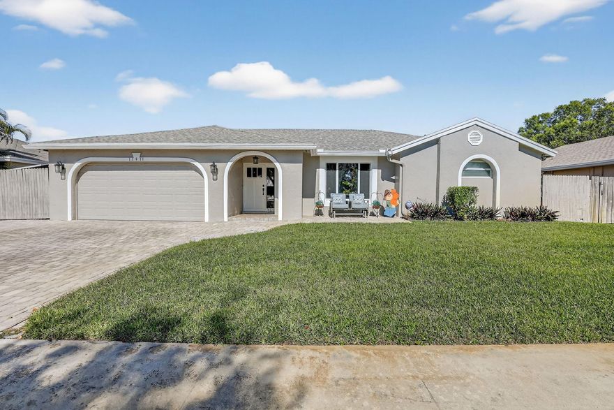 Here's the property you've been waiting for!! Move-in ready 3BR/2BA pool home featuring a new 2025 roof, full impact window/door protection, and an oversized paver driveway. Upgrades include 2019 A/C (air handler & compressor), 2020 water heater, and new interior/exterior electrical panels. Updated kitchen with recessed lighting quartz counters with soft close cabinets and drawers. Crown Moulding. Salt water pool system. No HOA.  Bright, well-maintained home with great curb appeal and major systems already updated.