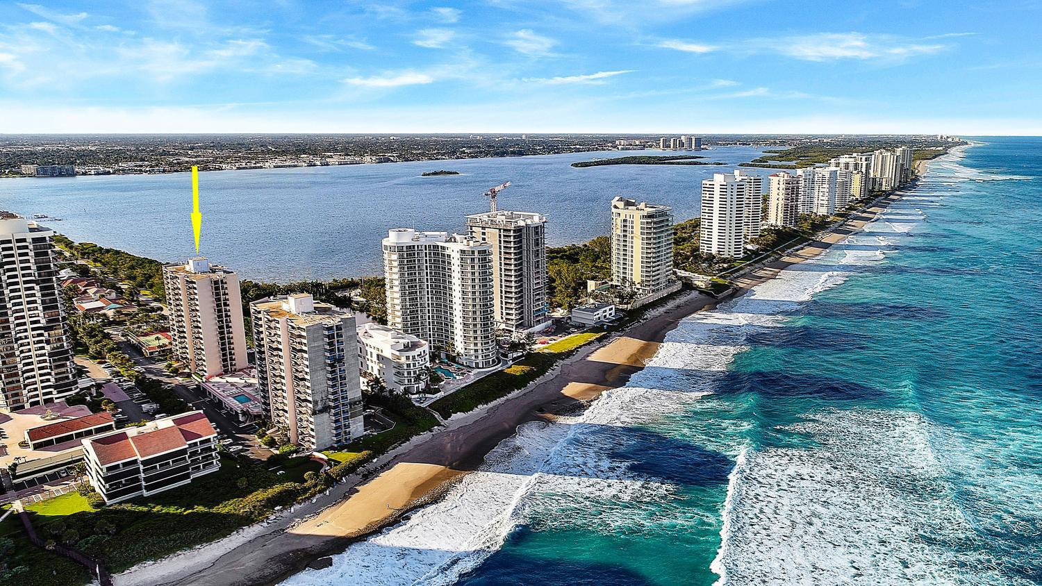 Make your plans to enjoy this beautifully upgraded - unit at Cote D Azur on Singer Island in sunny South Florida. You'll experience northern exposure with gorgeous intracoastal and ocean views. The kitchen offers granite countertops & wood cabinetry which opens up to the living room. The great room has ample living space for media, dining and also has an eat-in kitchen area. New Impact sliders just installed. Cote D Azur amenities include a secured private gate access, 2 tennis courts, heated swimming pool and a lounge with library and meeting areas, fitness center, sauna and a private beach walk! This unit is furnished, turnkey. Available fully furnished only. The guest bedroom closet will remain locked (no tenant access)
