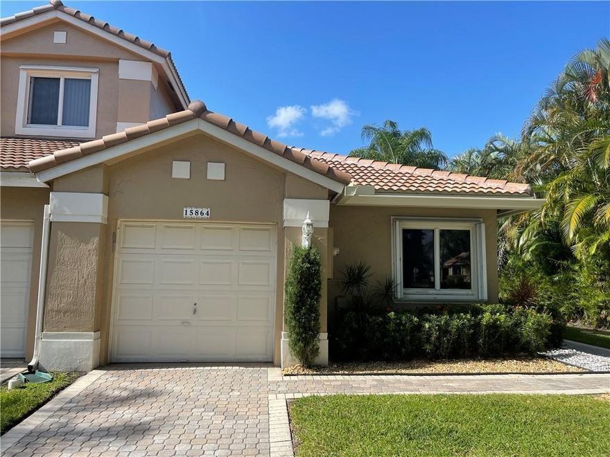 Welcome to your ideal home! Nestled in a serene corner, this charming 3-bedroom, 2-bathroom villa boasts a one-car garage and is conveniently situated next to the community pool. Enjoy resort-style living with additional access to a fitness center and another lavish pool within the community. Indulge in the tastefully updated kitchen and baths featuring elegant granite countertops. Perfect for all ages, this community offers a plethora of amenities. Step onto the inviting screened patio overlooking a spacious grassy area exclusively for your unit's enjoyment. Don't miss out on this exceptional opportunity to call this place your own!