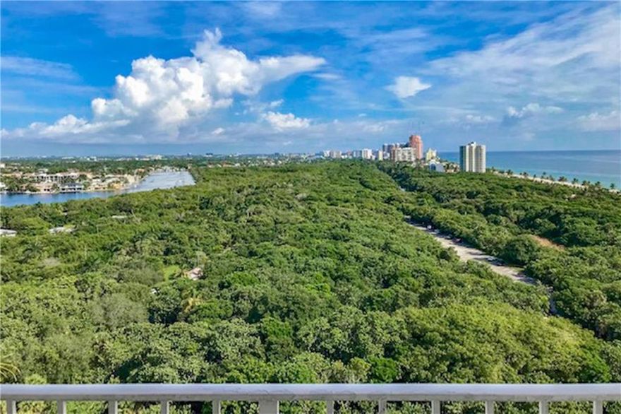 The best views enjoyed by sub-penthouse studio in Fort Lauderdale. Walk out onto your balcony to enjoy sunrises, sunsets, Intracoastal, Ocean views and check the daily flags on the lifeguard stations telling you ocean conditions. The ocean breezes create a perfect microclimate. You’ll spend most of the year with your windows open day & night.The open kitchen & mirrored walls ingeniously enlarge the feeling of spaciousness, granting you spectacular sea views from your Murphy bed open or closed. Hurricane Impact windows and door. TWO pets are welcome under 15 lbs. Rent immediately, min 6 months, 3 times within consecutive 24 months. One assigned parking space #87. ****Close to Hugh Taylor Birch State Park, Bonnet House Museum & Gardens, Galleria Mall, Publix, Starbucks, & restaurants .**** 40/10 Year Building Safety Inspection Acceptance Notice from City of Fort Lauderdale is on file. Hurricane Impact windows and door. TWO pets are welcome under 15 lbs. Unit may be rented min 6 months, 3 times within consecutive 24 months. One assigned parking space #87.
