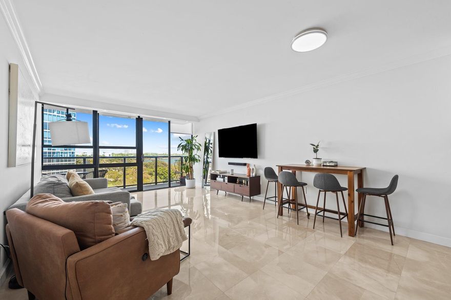 Discover refined living at 600 Northeast 36th Street, Unit 606 in Edgewater, Miami. This fully furnished 2-bedroom, 2-bathroom home offers stunning bay views from your private balcony. Enjoy the open kitchen with all stainless steel appliances. Flooring is tile and laminate. Washer and dryer are conveniently in-unit. Big primary bedroom with a spacious walk-in closet. Internet, cable and water included.

Experience luxury amenities such as a heated pool, gym, tennis court, and more. Benefit from doorman and concierge services, along with secure parking options. No pets allowed for tenants as per HOA. Available April 1st, 2026. This waterfront residence is the perfect Miami escape. Building is located close to shops, restaurants and main highways for easy movement through the city