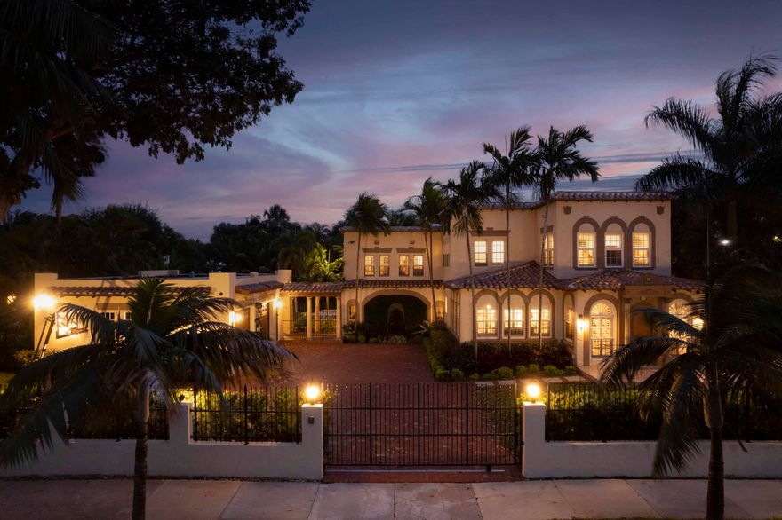 One of Historic El Cid's most majestic triple lot estates is now available! This entirely, recently renovated smart home boasts 6 bedrooms and 4.5 baths and features a large gourmet kitchen loaded with high end appliances and banquet seating and a downstairs master suite including a private office with built-in desk, bookshelves and custom lighting. Downstairs features large living, dining and family room spaces.  The family room boasts beautifully crafted built-in cabinetry and access to the property's spacious back yard.  Upstairs features a large living space of its own with tons of closet storage and an adjoining wet bar and laundry. The oversized garage has built in cabinets, tool storage, overhead storage, 3 charging stations for your electric vehicles and a large adjoining air-conditioned storage space. The two-story guest house has a 1 bedroom, 1 bath apartment with full kitchen up and a 1 bedroom (or gym) and 1 bath studio with kitchenette and full laundry down. A fabulous, covered loggia with a fireplace and outdoor TV overlooks one of El Cid's most beautifully landscaped back yards and resort style pools equipped with a heater/chiller and Mexican tiled outdoor shower. There's also a full summer kitchen with pizza oven ready to accommodate any outdoor get together. This solar powered home actually generates enough power, so you rarely pay an electric bill, plus it has a backup whole house generator! This home is so smart you control most everything from your cell phone if you choose!

Almost too many features and upgrades on this property to list.  Here are a few: Wolf gas stove with 6 burners and a double oven with hood and an accompanying 3rd Wolf oven, microwave and warming drawer; all Sub Zero refrigeration that includes an enormous side by side fridge/freezer, separate UC ice maker and full-sized wine tower with refrigerated drawers; Cove dishwasher; DCS and Lynx outdoor kitchen appliances; 3 full laundries; custom privacy window coverings throughout, spiral staircase roof access, motorized driveway and walk thru gates; all new electric, HVAC and plumbing; LED lighting; Alexa compatible outlets; security cameras that blanket property; crown molding throughout; cabinetry built-ins in all bedroom closets.