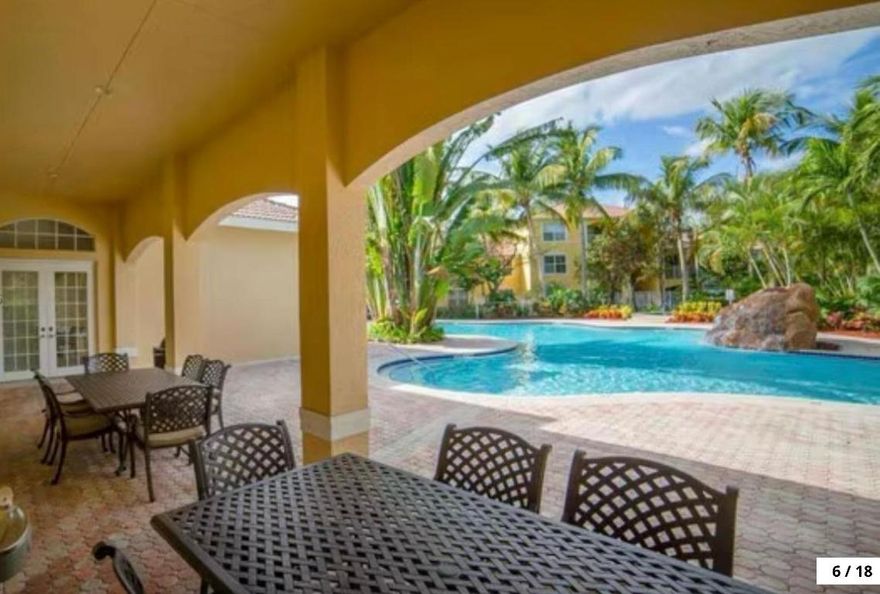 Spacious updated  unfurnished FIRST FLOOR, 1/1 IN A Club Caribe LUXURY GATED community. UPDATED and ready for move in!  FULL SIZE washer/dryer, covered balcony. AMENITIES INCLUDE: ONSITE MANAGEMENT, FITNESS CENTER, TENNIS COURT, HOT-TUB, SWIMMING POOL, CHILDREN PLAYGROUND. BASKETBALL COURT AND A DOG PARK.  See the video.  Available 2/13  Note: Water, Sewer, Assigned Parking, Garbage included in the rent! 700 CREDIT, 3 Bank Statements, 3 pay stubs or equivalent - RentSpree or equivalent. Thanks.