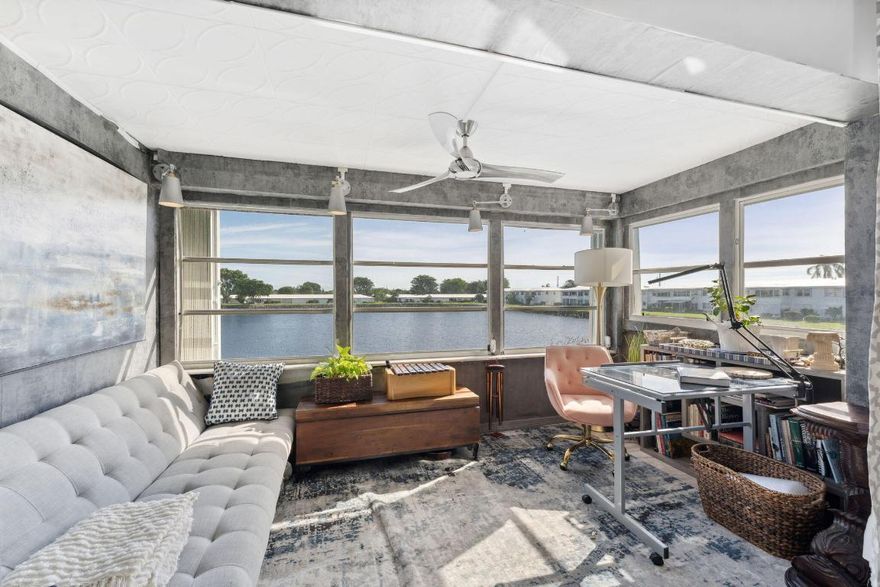 Welcome to Your Dream Condo in Boynton Beach! This 2BR/1BA gem is a true paradise. Enjoy breathtaking lake views from the extended Florida room - your tranquil retreat awaits! Fully renovated with a touch of luxury, featuring modern fixtures and brand-new expensive tile floors. The updated kitchen is a delight, boasting stainless steel appliances and lot of storage space. Hurricane accordion shutters provide peace of mind. Bathroom was complete redone with a modern touch. Just a stone's throw away from major shopping centers, find everything you need right at your fingertips! Explore the vibrant culinary scene at nearby restaurants, offering a variety of flavors to satisfy your palate. And for the beach lovers, you will be only minutes away