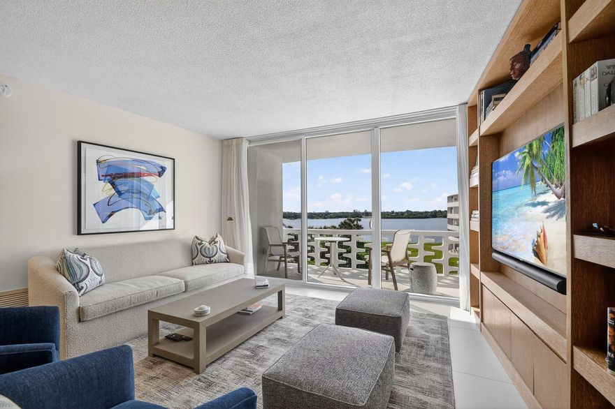 EXQUISITELY RENOVATED | INTRACOASTAL VIEWS | RARE POOLSIDE CABANA #14 
Impeccably renovated 2BR/2BA residence with sweeping Intracoastal and sunset views, plus private deeded beach access via a secure path (locked with code for exclusive privacy). Floor-to-ceiling impact sliders open to a generous terrace with front-row yacht views. Refined modern finishes include a chef's kitchen with induction cooking, spa-style baths, custom closets, new AC, and updated electrical. Ideally situated between the Four Seasons Resort Palm Beach and the Palm Beach Par 3 Golf Course, with full-service doorman, on-site manager, premier amenities, and prime location near 5-star hotels, fine dining, golf, and Worth Avenue. Pet Friendly, Co-Op.