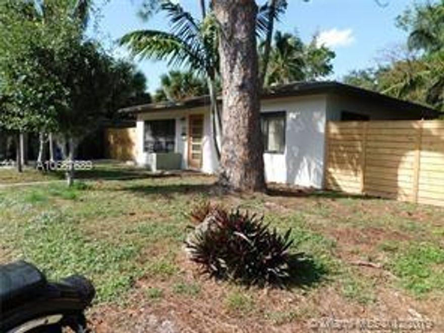 Charming 2/1 with a 3rd multipurpose room located on a generous lot in the Lake Ridge area. Large backyard that you can turn into your own tropical oasis. Ideally located near Ft. Lauderdale Beaches, walking distance to fine dining, breweries, Fat Village artwalk & shopping (Galleria Mall). Rare opportunity to own in Lake Ridge at this price point. Flexible multi-family zoning for value added improvements. Property is tenant occupied & tenant is willing to renew. Washer/dryer included in sale & yard offers enough room to securely store your boat/RV. This is a great opportunity for redevelopment in the heart of East Fort Lauderdale.