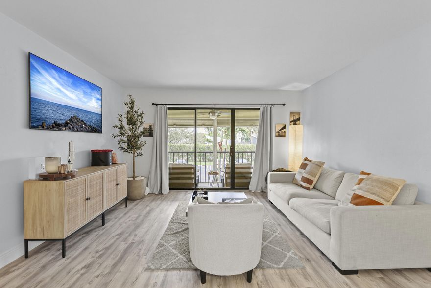 Beautifully updated 2-bedroom, 2-bathroom rental in the heart of Greenacres! This bright and spacious unit features modern finishes, neutral flooring throughout, and abundant natural light. The updated interior offers a clean, contemporary feel perfect for comfortable living and entertaining. Enjoy an oversized screened-in patio—ideal for relaxing. Conveniently located near shopping, dining, and major highways.