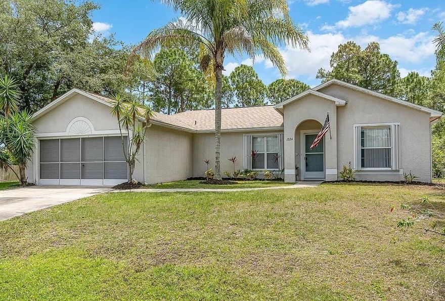 Available May 1st this lovely Pool home with 3 bedrooms 2 bath on 1/3 acre at the end of a cul-de-sac is a must see. Screen enclosed Salt Water Pool with a well manicured lawn with fruit trees and 12 foot wide outdoor utility shed for additional storage.  Spacious open floor plan with a gorgeous kitchen with stainless steel appliances including washer and dryer! Additional mandatory Monthly fee long of $150 Pool maintenance & $50 for lawn care.  Tenants must obtain renters insurance. This home is perfect for outdoor grilling with large pool deck and lounge, book your showing appointment today.