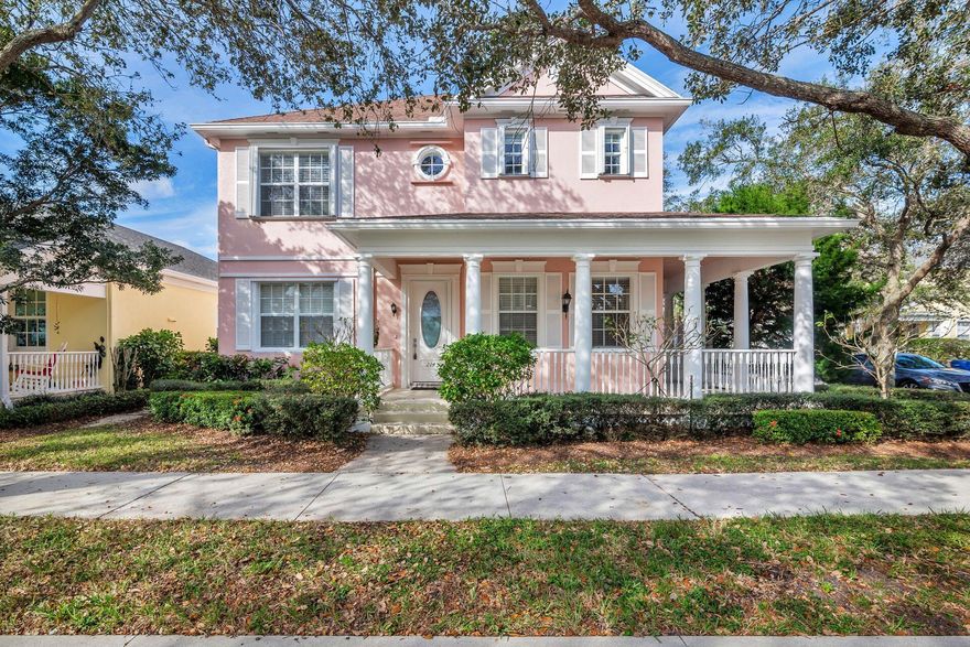 This lovely four-bedroom pool home is located on a corner lot in the desirable New Haven area of Abacoa. The first floor offers fantastic living space, including a great room, a full bathroom, a formal dining room, a versatile living room/office/den with a separate entrance, and an eat-in kitchen. Upstairs, you'll find generously sized bedrooms. Enjoy the Florida lifestyle with a screened-in pool and covered patio. The home features laminate wood and luxury vinyl wood-look flooring throughout, with tile in the bathrooms and laundry room. For your convenience, the landlord covers weekly pool service and backyard maintenance. The location is truly excellent, with beautiful beaches, shopping, dining, and golf all nearby, and Palm Beach International Airport is just a short 25-minute drive.