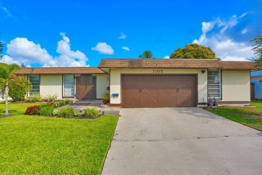 This unique property stands out in the neighborhood, featuring a 2 car garage and a spacious Florida room with the potential to convert to a 3rd bedroom (previously considered as such) Master bathroom was renovated. Covered patio has an outdoor kitchen/grill for entertaining. Enjoy low HOA, Union cover lawncare and access to community pool.