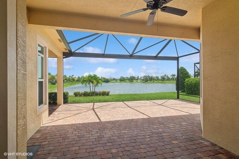 Nestled within the secured, resort-style gates of PGA Village Verano, this exceptional home spans approximately 3,244 sq ft and features 3 generous bedrooms plus a den, 3.5 baths, a formal living room, formal dining area, and a chef's kitchen--perfectly tailored for upscale Florida living with scenic water views. Formal living & dining areas frame gracious gatherings, with sweeping views and volume ceilings. A spacious chef's kitchen, appointed with premium countertops, large center island, stainless appliances, and walk-in pantry. Master suite retreat, offering veneers of natural light, dual vanities, deluxe shower, a soaking tub, and expansive closet space. Den / office ideal for working remotely or as a quiet reading space. Three and a half well-appointed bathrooms, includin
