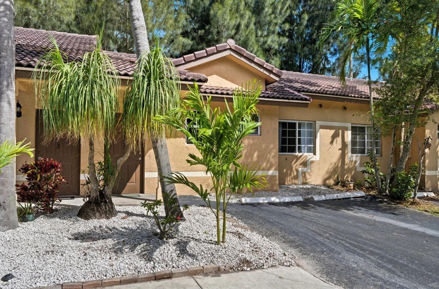 Wecome to Davie Villas Stirling. Spacious 2-bedroom, 2-bath townhouse-style unit with your own private 2-car driveway just steps from your front door . Enjoy an open-concept living area with high vaulted ceilings, in-unit washer/dryer, and dishwasher. Furniture not available; some photos have been virtually staged. Both bedrooms feature full bathrooms, with one accessible from the hallway for guests. Sliding doors lead to your private patio with green space. Offering modern kitchen, bathrooms and flooring near universities and all major highways. Rapid approval and no HOA. Flooring and tile may vary; all units share same layout!