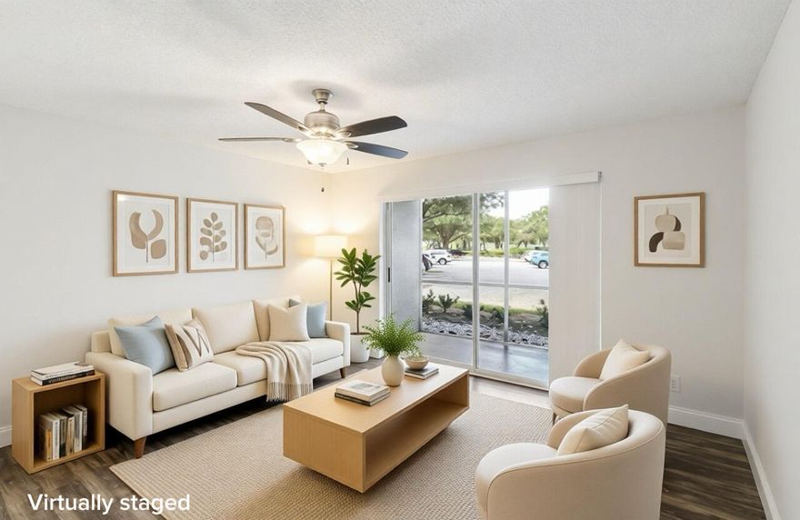 Updated first-floor corner condo -- bright, breezy and move-in ready. This 2 bed/2 bath unit in the gated community of The Anchorage, situated on the St. Lucie River, features a NEW ROOF (2025), fresh paint, tasteful updates and is partially furnished for an easy transition. Relax on the riverfront grounds with a sparkling pool and an active clubhouse perfect for entertaining. Prime Port St Lucie location - nestled next the Port District, a new entertainment district that offers a river boardwalk, Pioneer Park, Botanical Gardens and riverfront dining (coming soon). Convenient to Jensen Beach, downtown Stuart, nearby beaches, shopping, dining and the turnpike. Lease or Purchase boat slips based on availability.