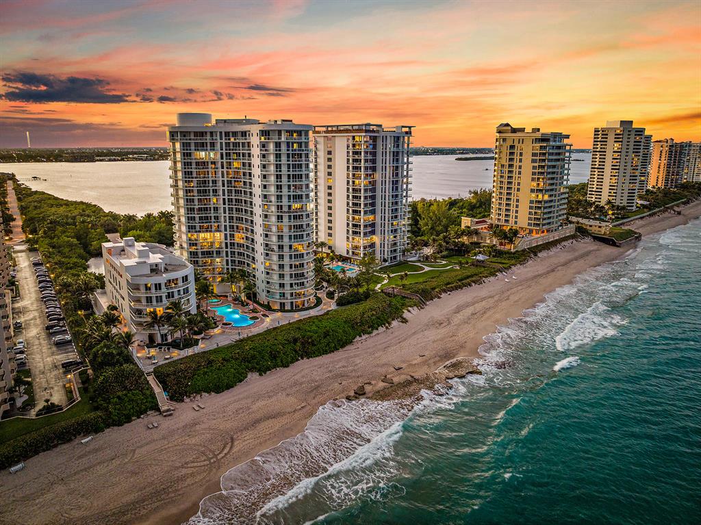 Located in the highly coveted Beach Front on Singer Island. This 3 bedroom, 3.5 bath unit is steps to the ocean right outside your private patio. Bright open space located on the corner with just over 2,700 living square feet. Comes with 2 car garage. Pet friendly building loaded with amazing amenities. Beach Front is a 24-hour manned gate condominium with amenities that include pool and spa, sun deck, private beach access, BBQ area, shaded pavilion, fitness center with state-of-the-art equipment, sauna, bike and jogging path, billiards, social/meeting room, and theater room.