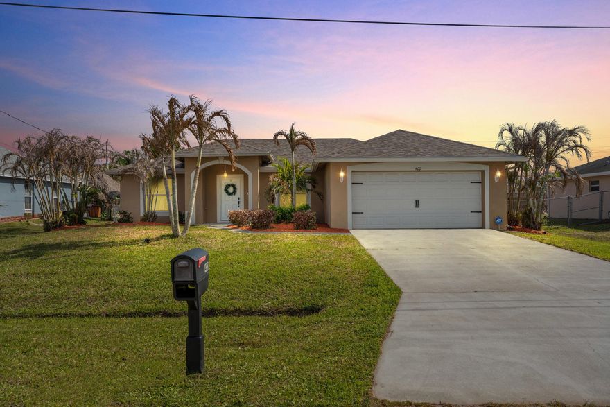 Beautifully updated home in the heart of Port St. Lucie featuring 3 bedrooms, 2 bathrooms and a 2-car garage. This property offers a spacious open floor plan with new vinyl flooring throughout, creating a clean and modern feel. Major updates include a brand-new 2025 roof, 2019 AC and 2020 water heater for added peace of mind. The fully fenced backyard provides privacy and plenty of space, with room to add a pool. Conveniently located near shopping, dining, schools and major roadway. This move-in ready home combines comfort, functionality and location.
