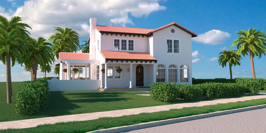 A rare opportunity to build new in the charming and highly desirable neighborhood of Prospect Park. Accompanying design plans have been previously approved by the historic board on this 8,200+ square foot lot. Plans call for a 4 bedroom, 3.1 bath home with 3,385 total sf and 3,800 under A/C.  Price is for land only.This exceptional location is close to the very best of Palm Beach, Downtown, The Square & Business District of West Palm Beach, Flagler Drive walking path, Palm Beach International Airport, and much more.