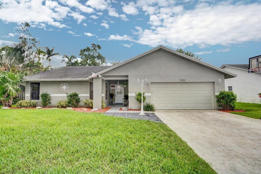 Come and take a look at this spacious 3 Bedroom 2 Bath home in West Lauderhill. 2 car garage, updated kitchen with granite counter tops, and a breakfast nook. Relax on a hot summer day in a recently installed Salt Water Pool. Fenced in backyard makes for a peaceful and private oasis. Equipped with hurricane shutters for all windows. Enjoy a nice walk to the Veterans Park where you have access to soccer/baseball fields, Olympic size swimming pool, diving boards and playgrounds. Perfect home for entertaining and living the Florida lifestyle. NO HOA!!!