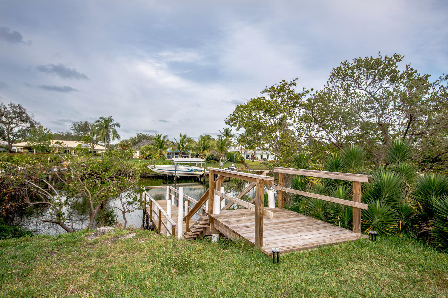 Fishing pier over the water off the