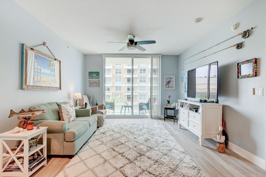 Come enjoy the resort lifestyle in the beautiful one bedroom condo that overlooks the pool  as well as views of both the intracoastal and the ocean.  The kitchen sports granite countertops and flows into the family room.  Tile floor throughout. 
 The spacious main bedroom with a Jack & Jill bathroom.  Come checkout condo lifestyle at it's finest.