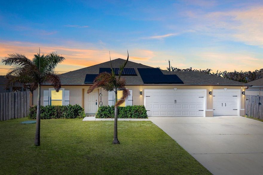 Open on 3/28. Beautiful 2023-built 4BR 2BA home offering over 1,800 sqft of thoughtfully designed living space filled with natural light. Open layout creates an easy, connected feel between kitchen and main living areas, ideal for everyday living and entertaining. The original dining space has been converted into a den, providing flexible use as a home office or additional living area. Kitchen features modern finishes, ample cabinetry, and great functionality. Split-bedroom design offers privacy with a spacious primary suite. Solar system adds efficiency (Buyer to assume loan). 3-car garage provides excellent storage. Conveniently located near shopping, dining, and major roads.