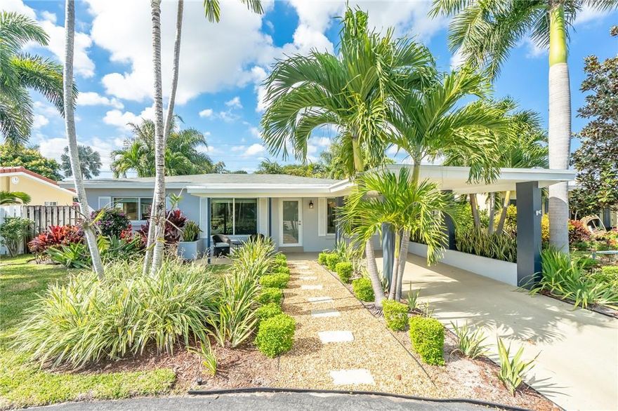 Fabulous 2bed/1bath Mid-Century home in sought after East North Andrews Gardens!Prime eastern Location just minutes from I95, Publix, Lauderdale-by-the-sea beaches,Funky Buddha brewery & Wilton Drive! Featuring: BRAND NEW ROOF NOV 2018, Updated Galley kitchen with granite counters & SS appliances, Gas Cooking Range & Gas water Heater, GENERAC In-ground Generator, high-end stackable washer & dryer, impact glass front & rear door, newer windows w/shutters, newer exterior paint, circular drive, fenced backyard with patio, expensive mature landscaping throughout. Fantastic starter home or potential airbnb/income property! This one will go QUICK! All info believed accurate but subject to verification.